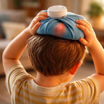 enfant-bosse-tete-sac-glace