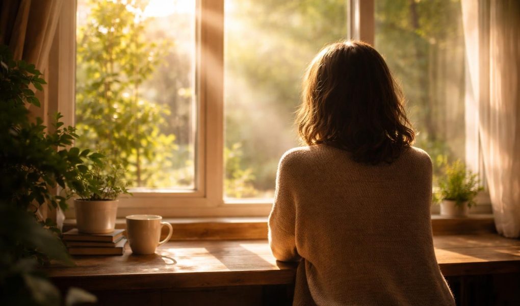 personne-assise-fenetre-soleil-plantes