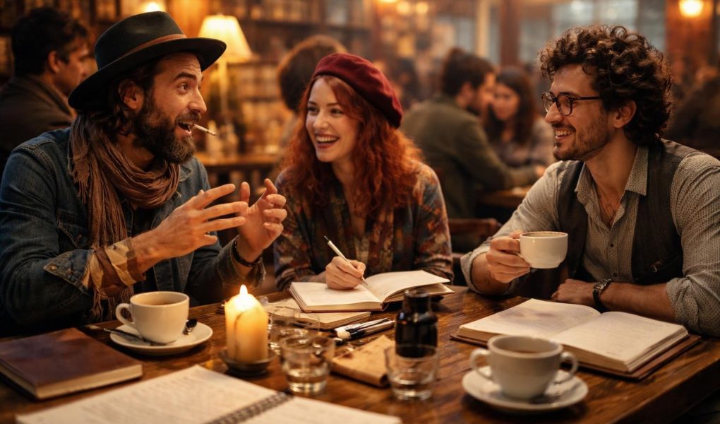 cafe-poetes-boheme-discussions-animees